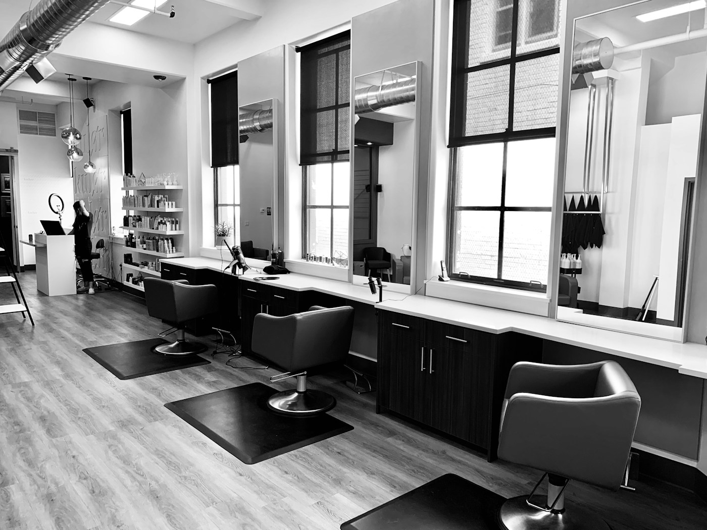 Elegant salon hair styling
