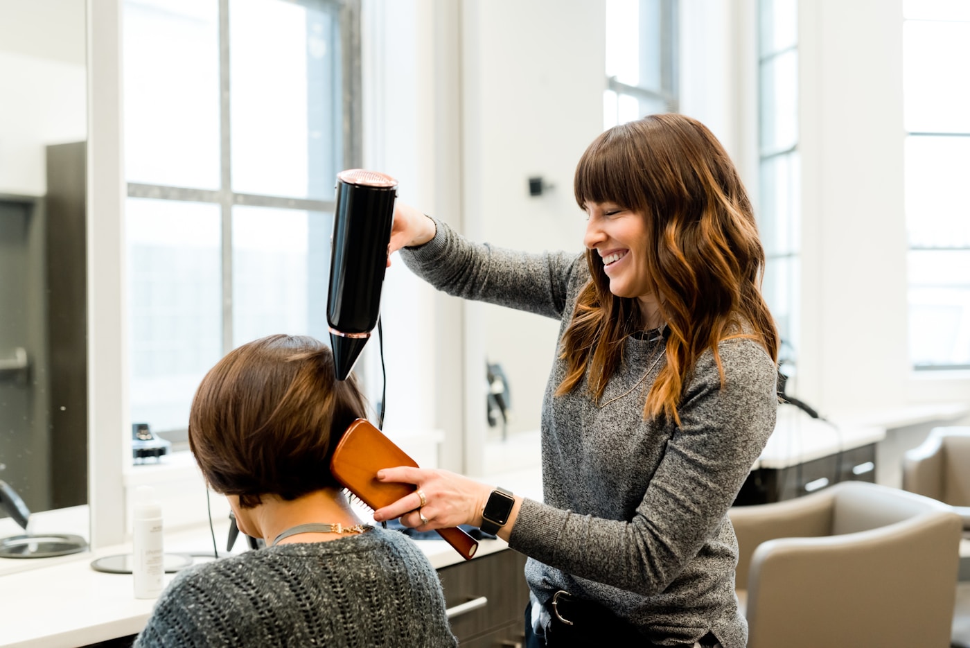 Makeup artist applying professional bridal makeup